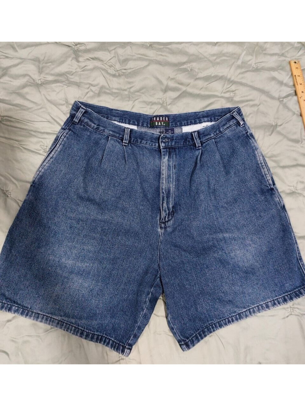 Trader Bay Men’s Blue Denim Shorts Size 38 100% Cotton